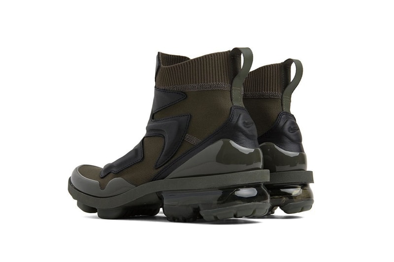 Nike Air VaporMax Light II Black Khaki Boots Fall Winter Shoe Sneaker Hybrid 
