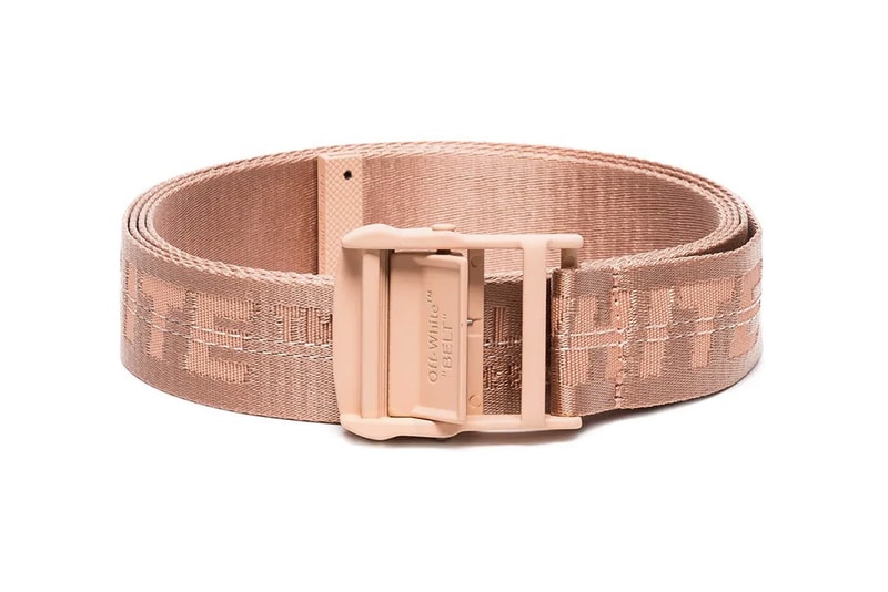 Off White  Industrial Belt Salmon Peach Pastel Pink 