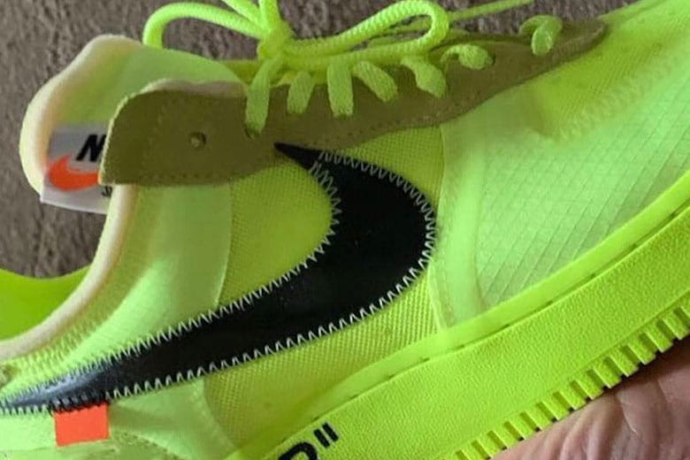 Detailed Images of Off-White™ x Nike's Air Force 1 "Volt" Have Surfaced