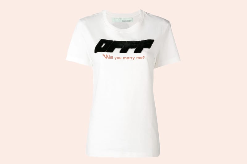 Pop the Question in Off-White™'s "Will You Marry Me" T-Shirt