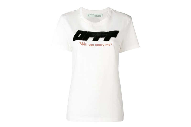 Off-White Will You Marry Me White T-Shirt Virgil Abloh