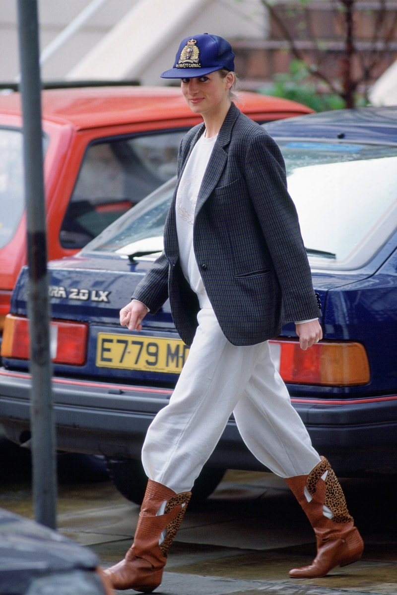 princess diana best sneakers retro street style fashion superga reebok puffer jacket cowboy boots