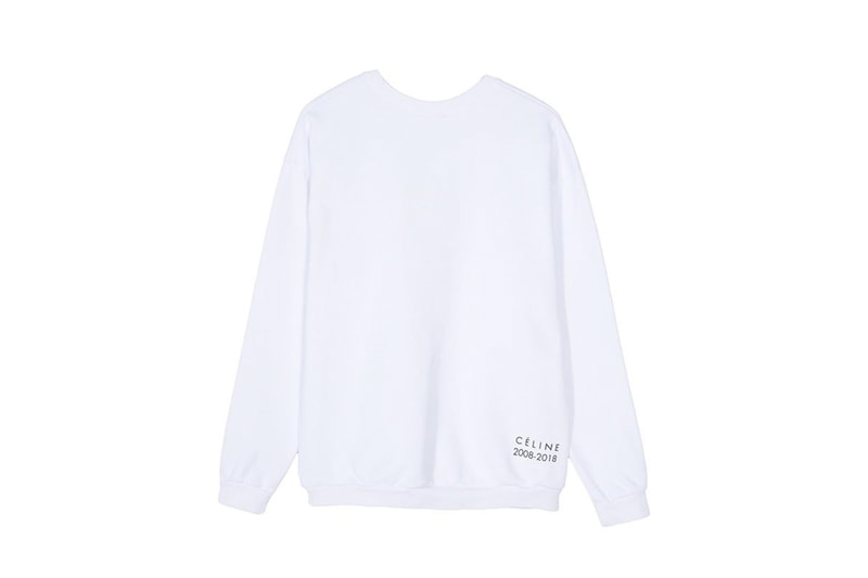 Sporty & Rich Celine Phoebe Philo Sweatshirt White Print Homage Restock