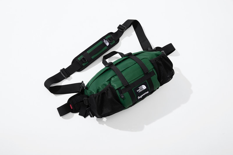 Supreme x The North Face Fall 2018 Leather Collection Mountain Waist Bag Green