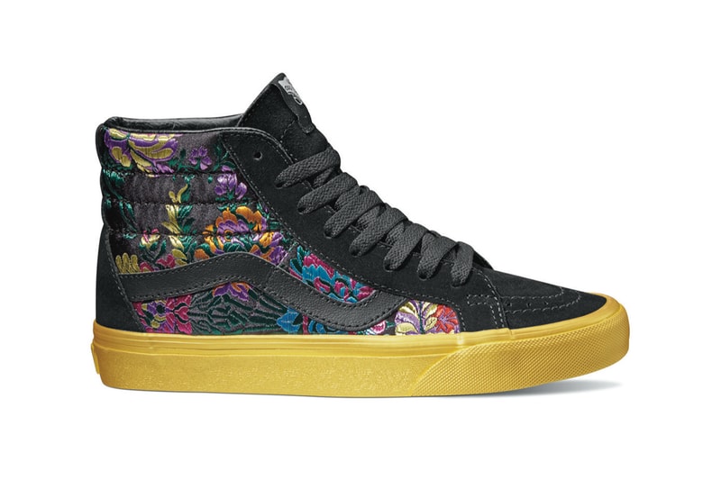 Vans Festival Pack Satin Floral Slip-On Old Skool Sneakers White Gold Cream Black