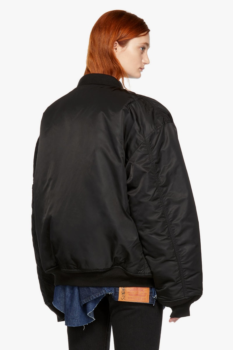 Vetements x Alpha Industries Patch Bomber Jacket Olive Black Oversized