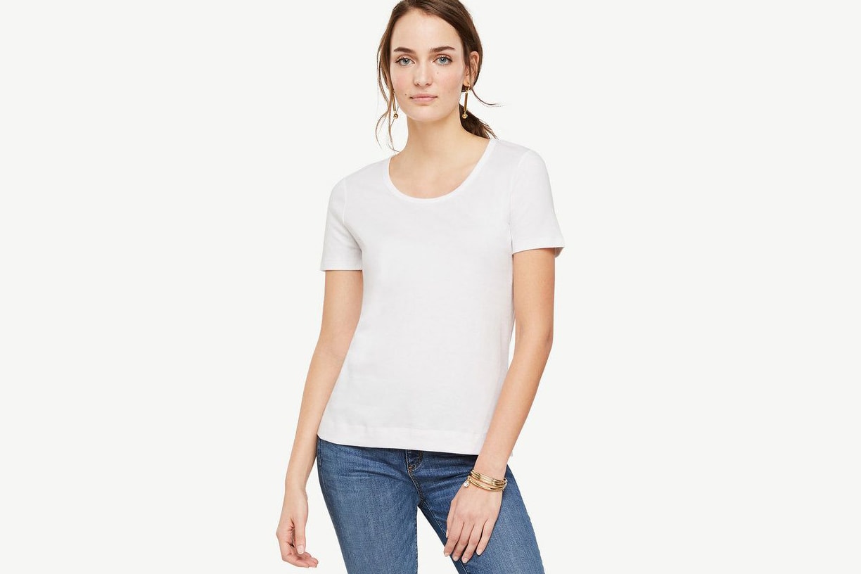 Are You Am I Rumi Neely Blogger White Impy Tee T-Shirt Tight Crop Top
