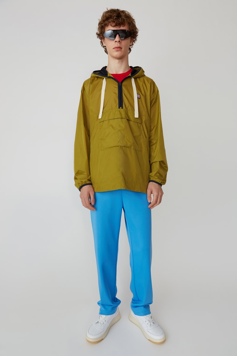 Acne Studios Spring/Summer 2019 Face Collection Hooded Jacket Brown Pants Blue