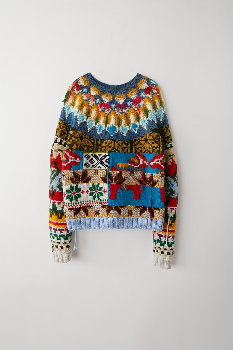 acne studios limited edition hand knit wool sweaters sweden finland norway iceland