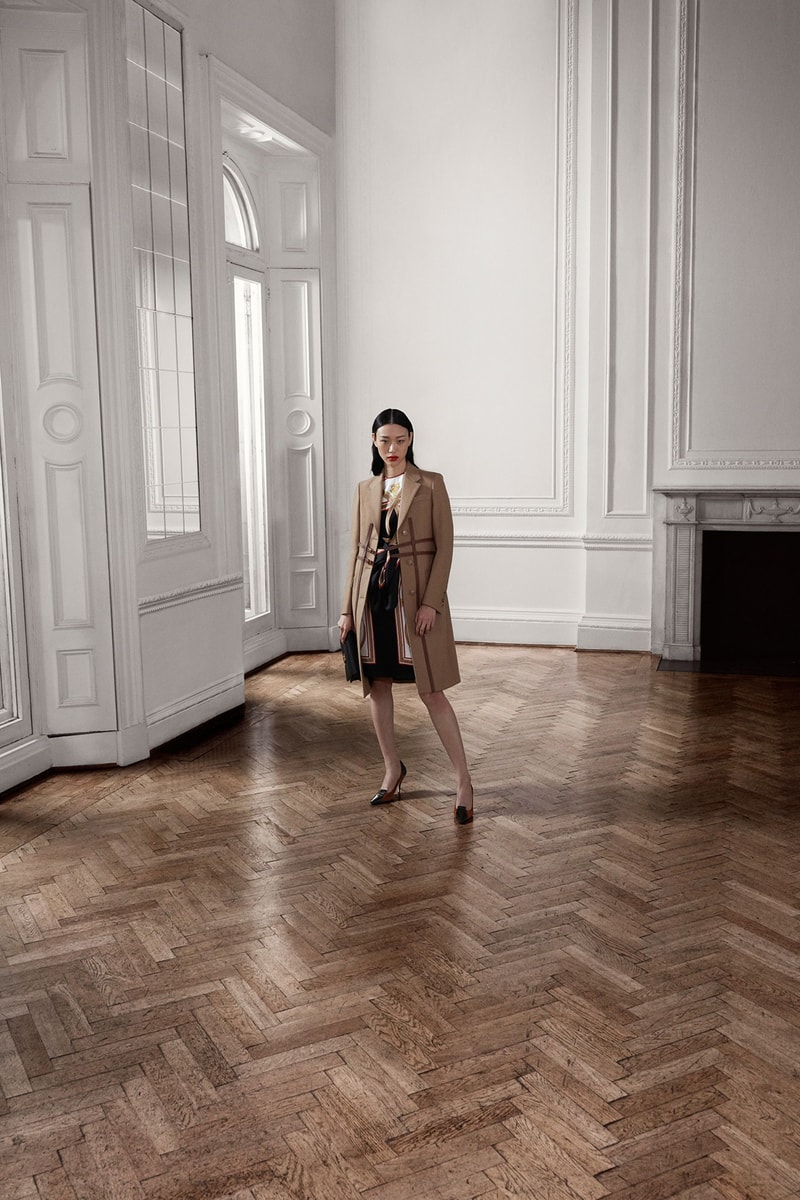 Burberry Riccardo Tisci Pre-Fall 2019 Collection Blazer Tan Dress Black