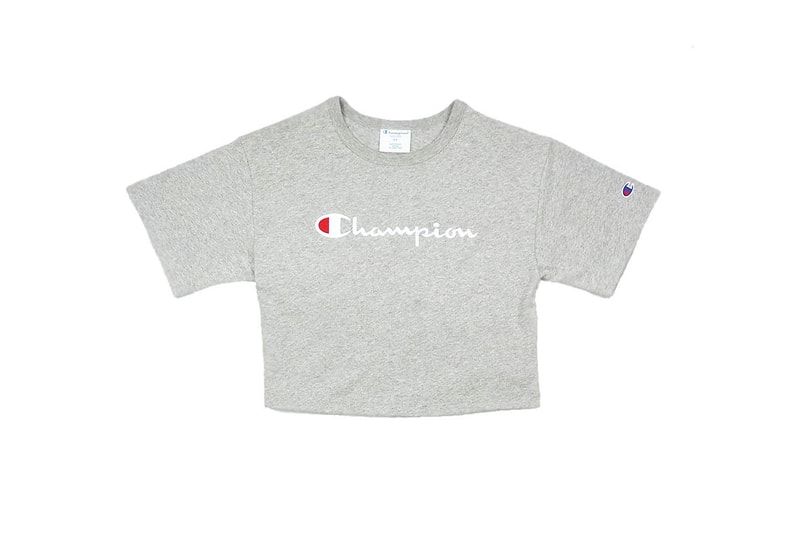 Champion HERITAGE BOXY MINI SCRIPT CROP TEE BLACK White Red 