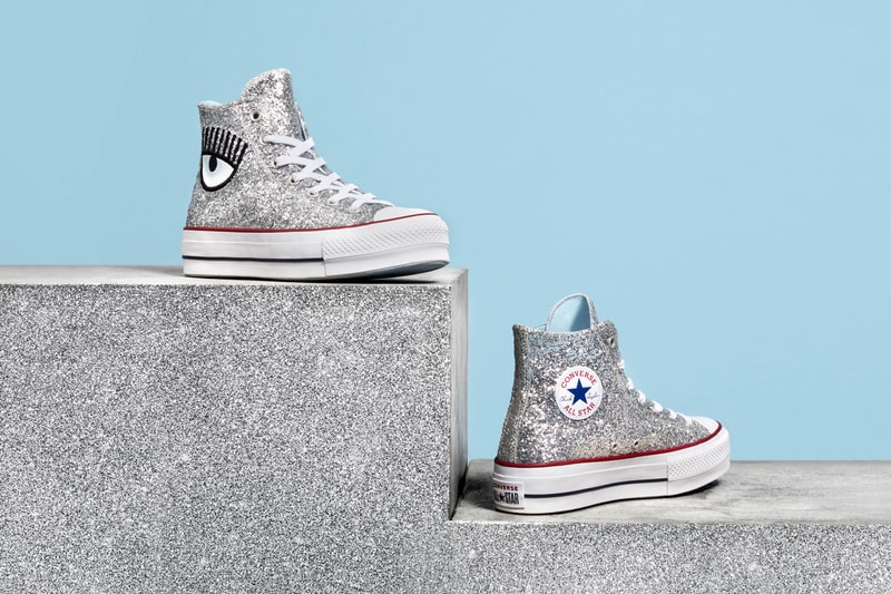 Chiara Ferragni x Converse Chuck Taylor All Star Lift High Glitter Silver