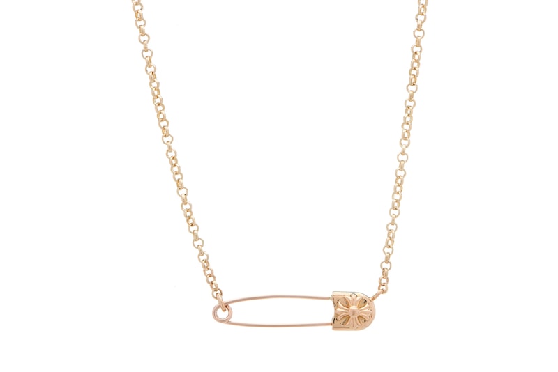 Chrome Hearts Holiday 2018 Collection Safety Pin Necklace Gold