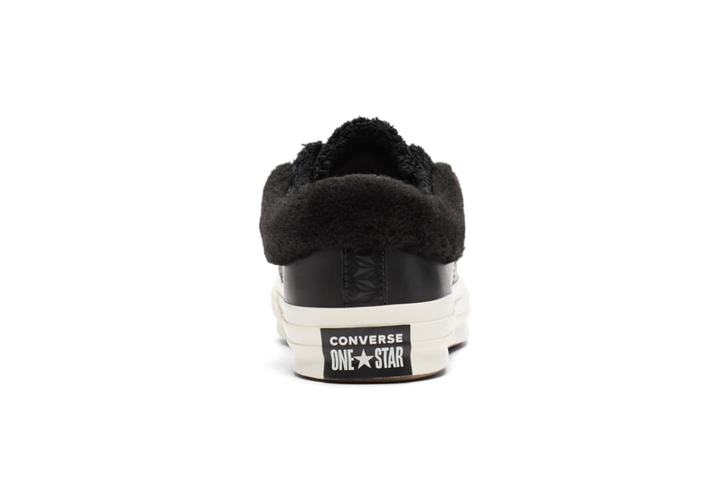 Converse One Star Fur-Lined Maroon and Black Sneaker Shoe 