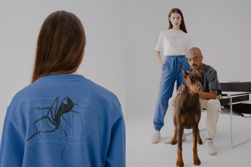 Danielle Cathari DC DROP1 Capsule Collection Sweatpants Blue T-shirt White