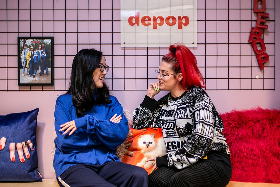 Depop's Zoe Wong Sweater Blue Danielle Greco T-shirt Black