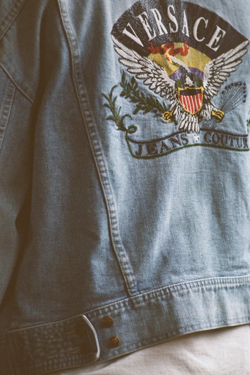 Depop x Procell Los Angeles Capsule Collection Denim Versace Jacket Blue
