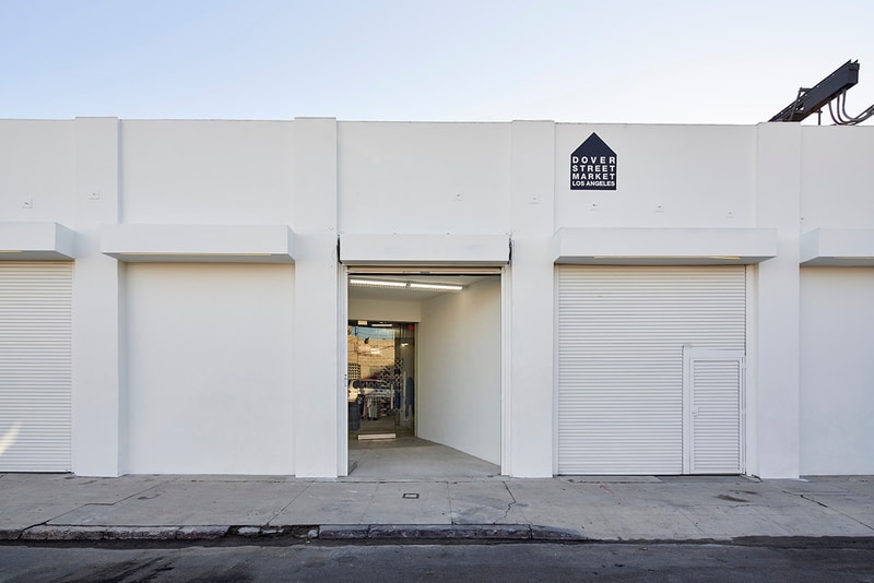 Inside Look at Dover Street Market Los Angeles Installation New Store Opening DSM LA Off-White Comme des Garcons Palace Stussy Maison Margiela Play 