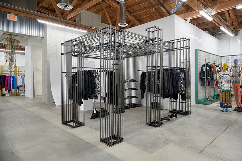 Inside Look at Dover Street Market Los Angeles Installation New Store Opening DSM LA Off-White Comme des Garcons Palace Stussy Maison Margiela Play 