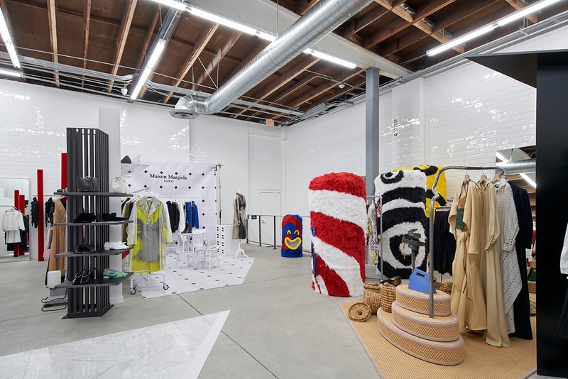 Inside Look at Dover Street Market Los Angeles Installation New Store Opening DSM LA Off-White Comme des Garcons Palace Stussy Maison Margiela Play 