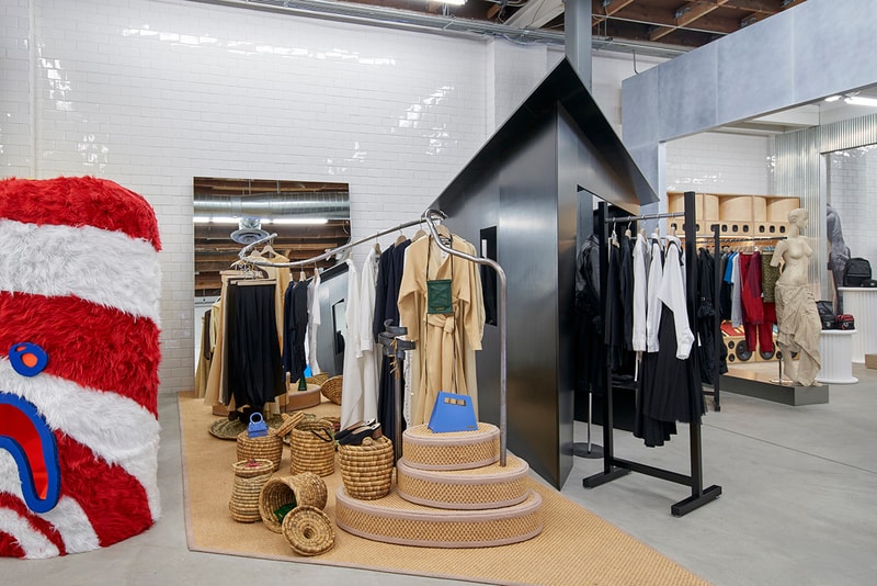Inside Look at Dover Street Market Los Angeles Installation New Store Opening DSM LA Off-White Comme des Garcons Palace Stussy Maison Margiela Play 