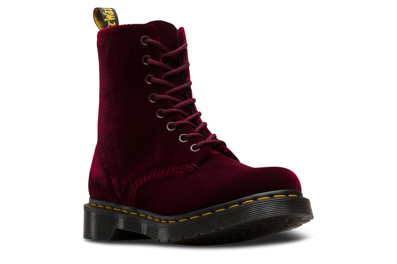 Dr. Martens Red Velvet Pascal Boots Satin Ribbon Fall Winter 2018 Japan Women