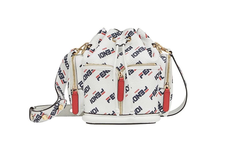 Fendi Mania FILA Logo Mon Tresor Bucket Bag