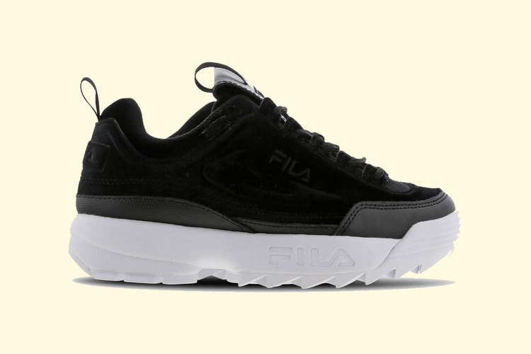 FILA's Disruptor 2 Has Dropped in Smooth Black Velour