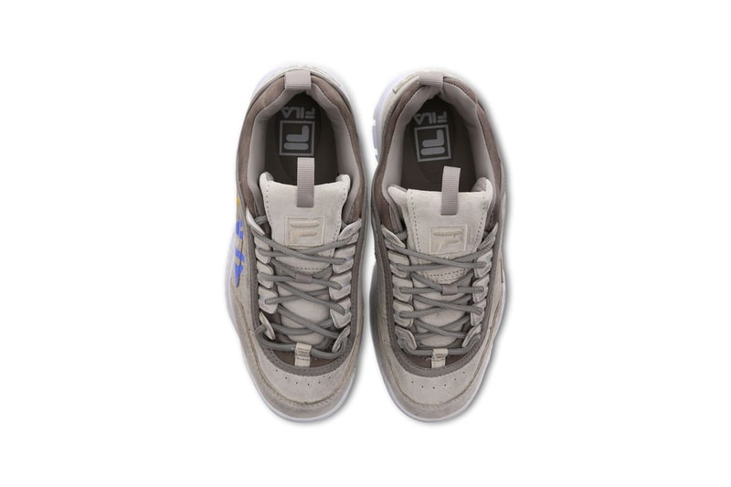 FILA Disruptor 2 Script Distressed Gardenia Atmosphere White