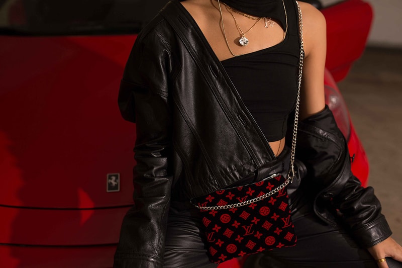 Frankie Collective Rework Louis Vuitton Monogram Red Car Ferrari Vogue Air Jordan Chain Bag