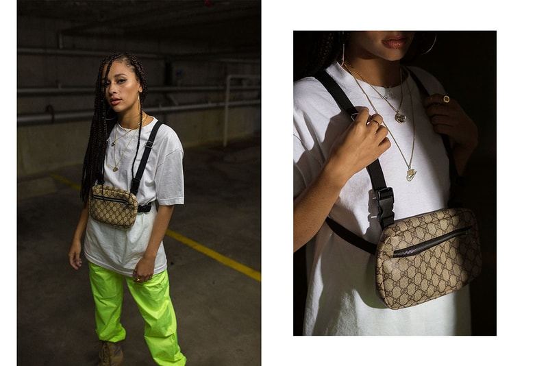Frankie Collective Rework Gucci Chest Rig Logo GG Streetwear Necklaces Chain Stacked