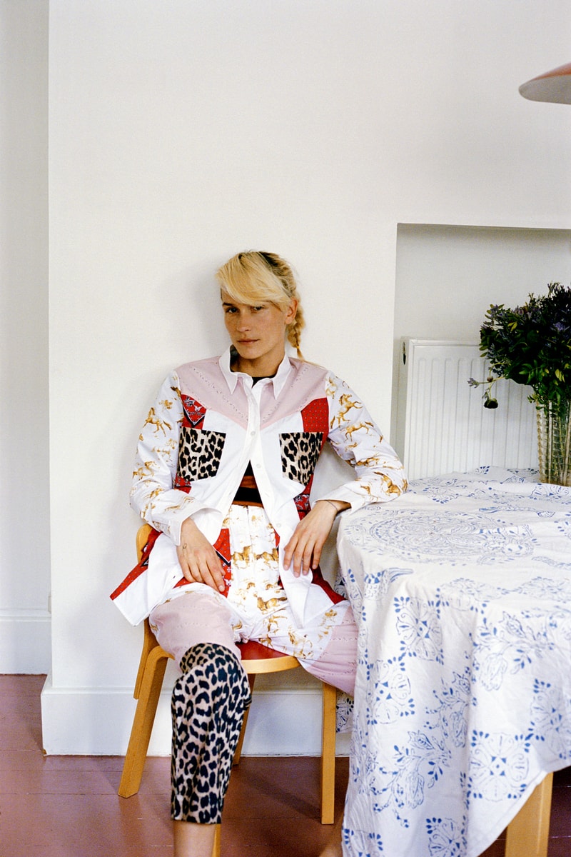 GANNI Pre-Spring 2019 Campaign Collared Shirt White Red