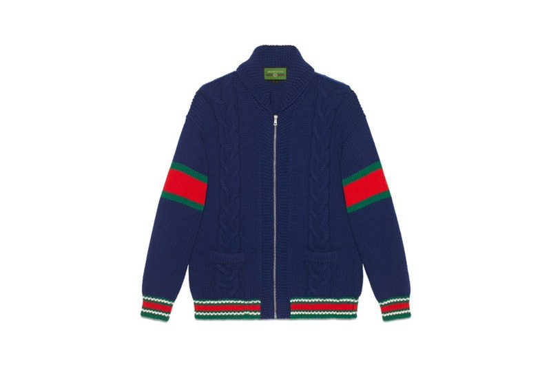 Gucci DIY Knitwear Unisex Wool Bomber Blue