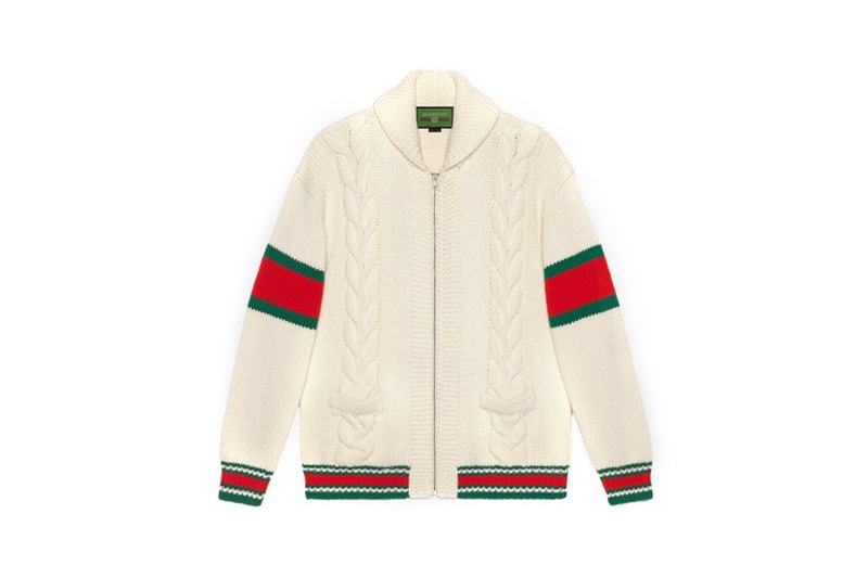 Gucci DIY Knitwear Unisex Wool Bomber White