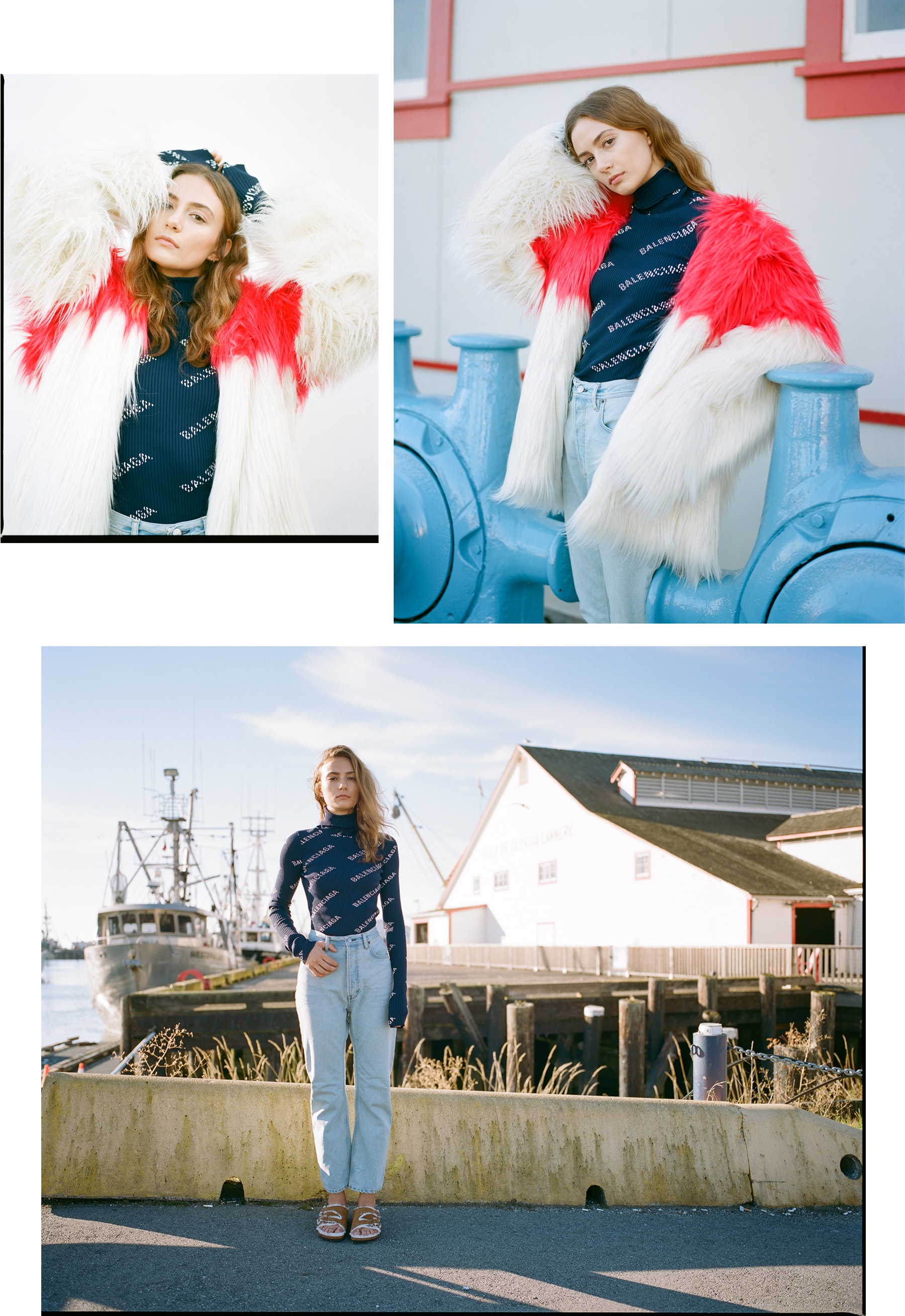 Birkenstock Rick Owens Sandals Spring Summer 2019 Victoria Beckham White Cashmere Sweater Kenzo Silver Puffer Jacket Metallic MM6 Maison Margiela Pants Black