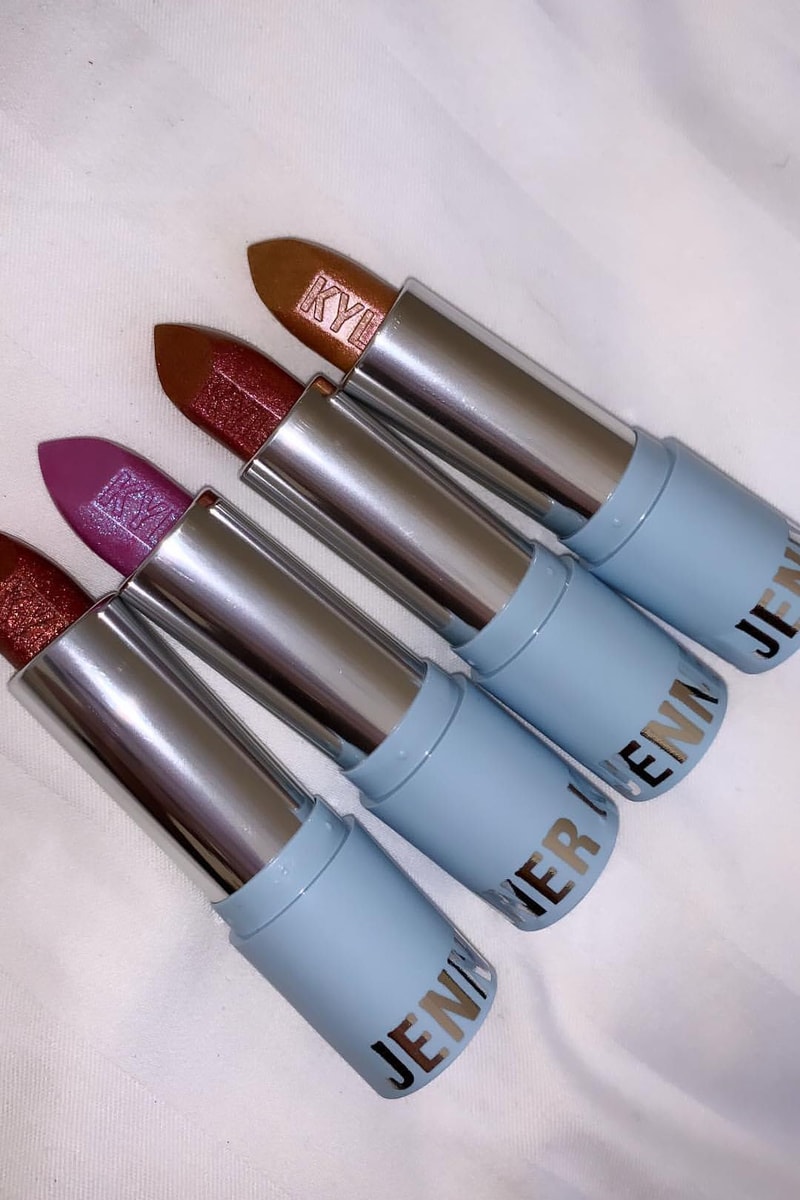 Kylie Jenner Kylie Cosmetics Holiday Collection Reveal Makeup Beauty products Eyeshadow Palette Highlighter Lipstick Lipgloss