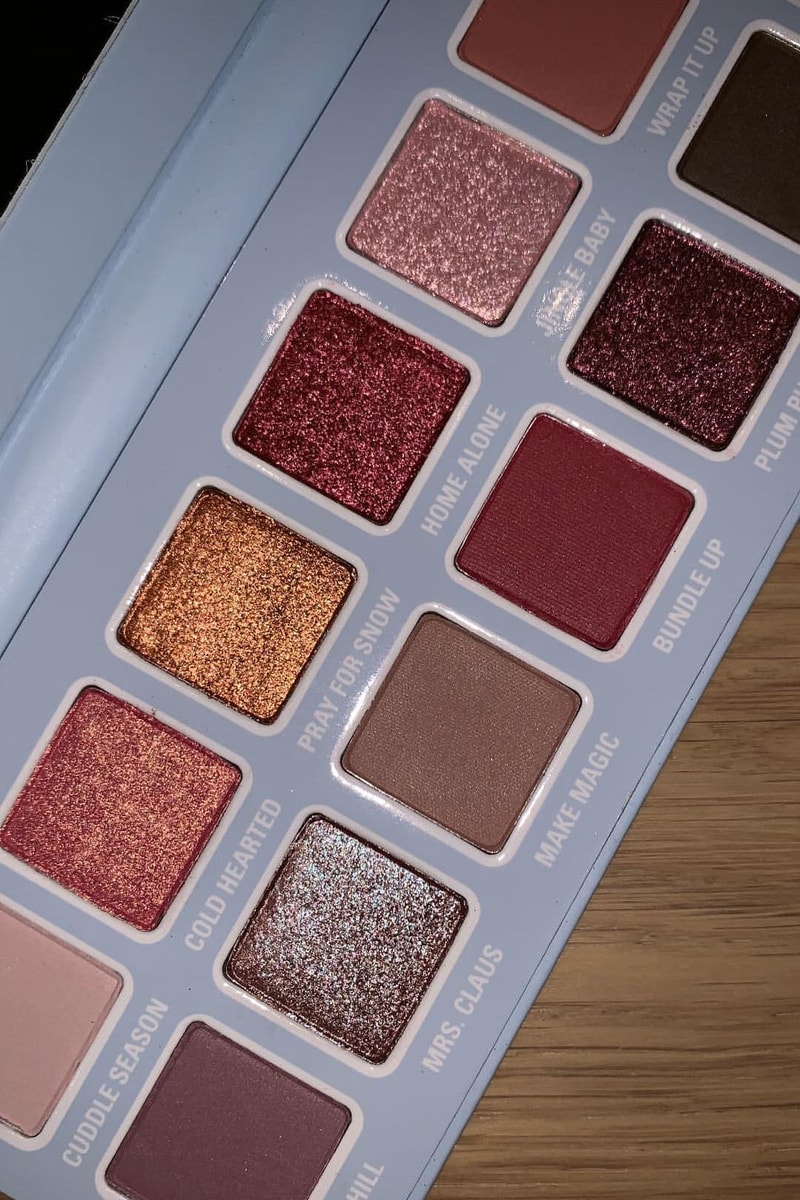 Kylie Jenner Kylie Cosmetics Holiday Collection Reveal Makeup Beauty products Eyeshadow Palette Highlighter Lipstick Lipgloss