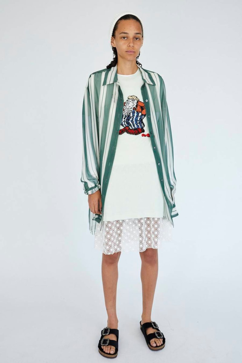 Marc Jacobs Resort 2019 Redux Collection R. Crumb Beaded Long Sleeve Tee White
