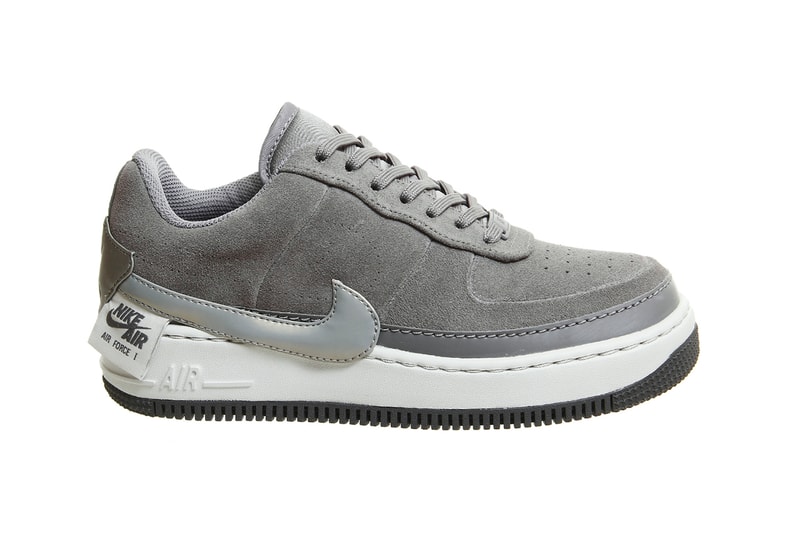 Nike Air Force 1 Jester XX Suede Sneakers Gunsmoke Grey Desert Sand nude Trainers