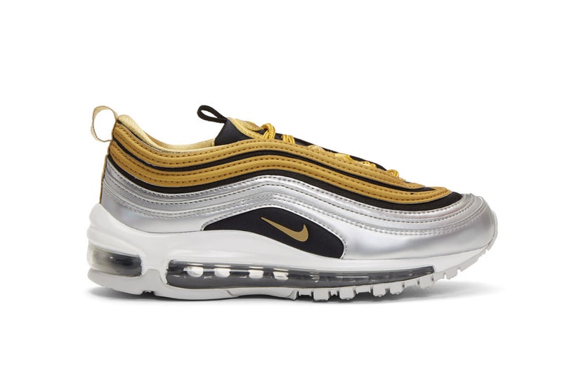 Nike Air Max 97 in Metallic Gold and Silver Sneaker Where To Buy Retro Black White