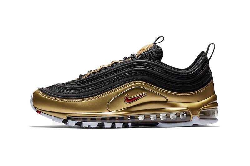 Nike Air Max 97 "Metallic" Pack Silver Gold Black White Sneakers 