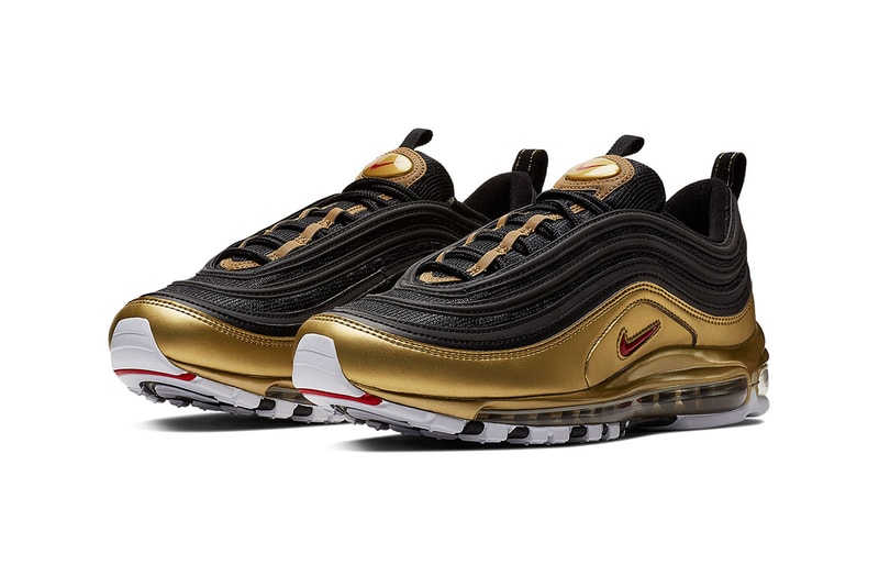 Nike Air Max 97 "Metallic" Pack Silver Gold Black White Sneakers 