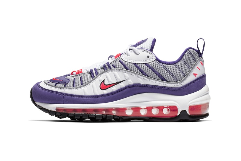 Nike Purple Red White Air Max 98 Retro Women's 90s Trainers Sneakers