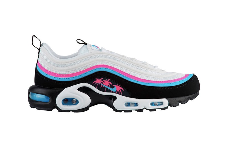 Nike Air Max Plus 97 Miami Vice Color Palm Neon Sneaker Pattern Print Graphic