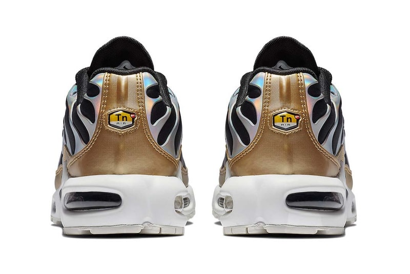 Nike Air Max Plus in Black Metallic Gold Iridescent Women's Sneakers Trainers