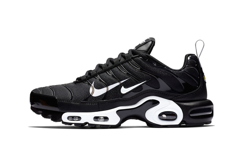 Nike Air Max Plus “Overbranding” Series Double Swoosh Black White Sneaker Shoe 