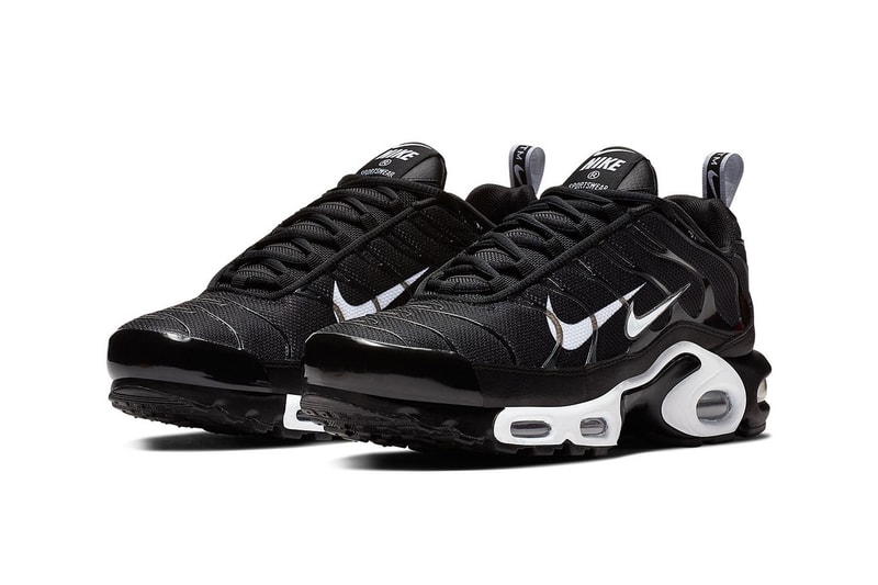Nike Air Max Plus “Overbranding” Series Double Swoosh Black White Sneaker Shoe 