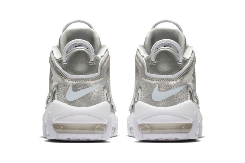 Nike Air More Uptempo Metallic Silver Glitter Women's Sneaker