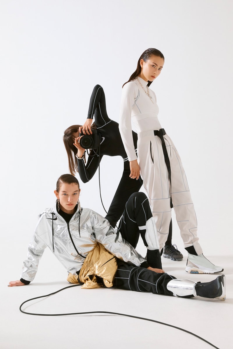 Ambush Nike Yoon Ahn Collaboration Logo Swoosh Track Pants Metallic Silver Gold Jacket
