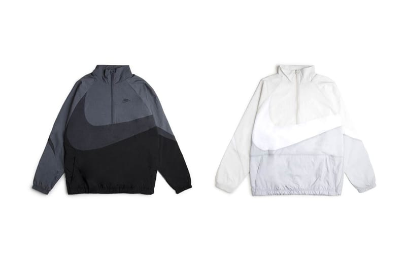 Peep Nike's Big Swoosh Jacket in "Wolf Grey" and Black